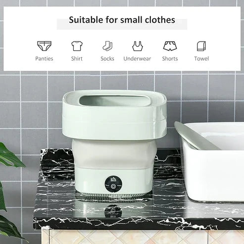 Foldable Mini Laundry Machine Portable Washing Machine for Travel & Home