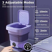 Foldable Mini Laundry Machine Portable Washing Machine for Travel & Home
